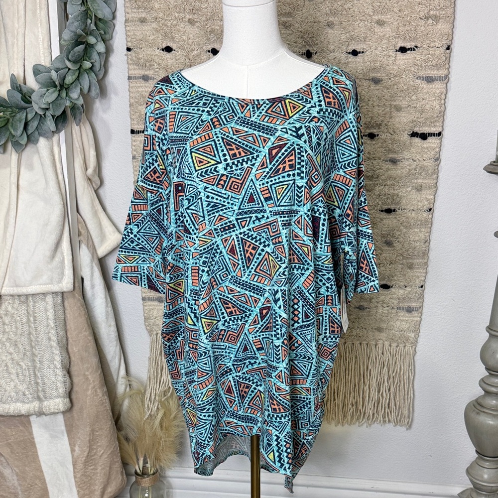 NWT LuLaRoe Irma Multicolor Geometric tunic size M